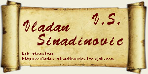 Vladan Sinadinović vizit kartica